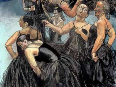 Dancing Ostriches (diptych)