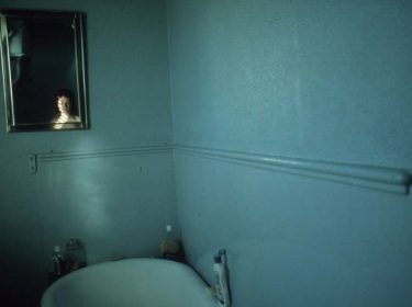 Thanksgiving (detail) Self portrait in blue bathroom, London, 1980