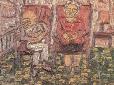 Two Seated Figures I