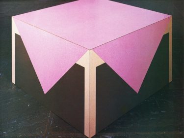 Table with Pink Tablecloth